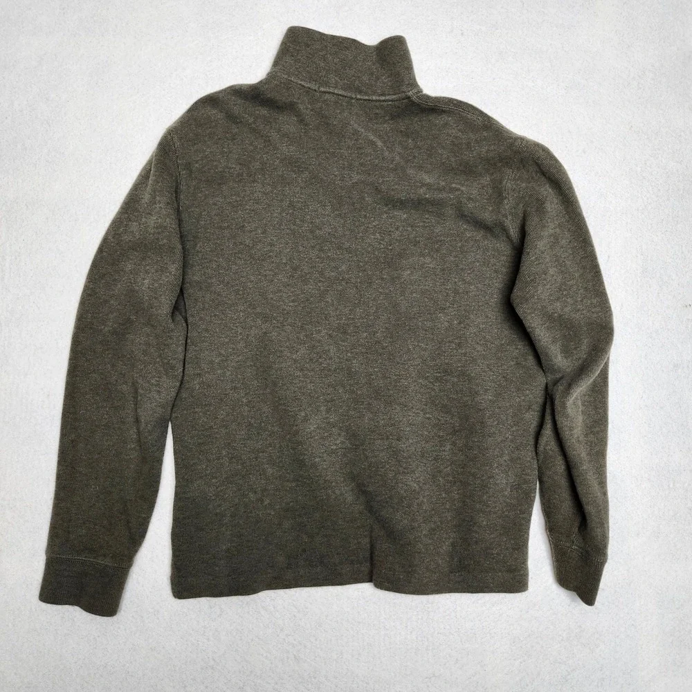 Polo Ralph Lauren 1/4 Zip Pullover Small Olive Green Purple Logo Preppy Academia